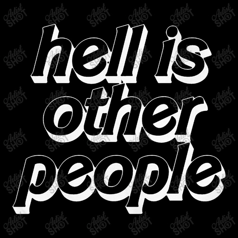 Hell Is Other People   Nihilist Typographic Design V-Neck Tee by kudupiye | Artistshot