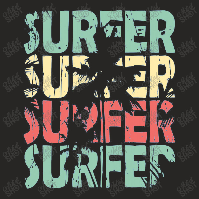 Surfers Paradise,s U R F E R T Ladies Fitted T-Shirt by Buhutani | Artistshot