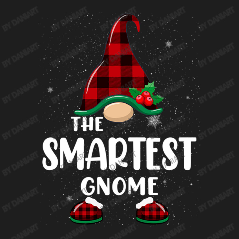 Smartest Gnome Buffalo Plaid Matching Family Christmas Pajama Funny Gi Classic T-shirt | Artistshot