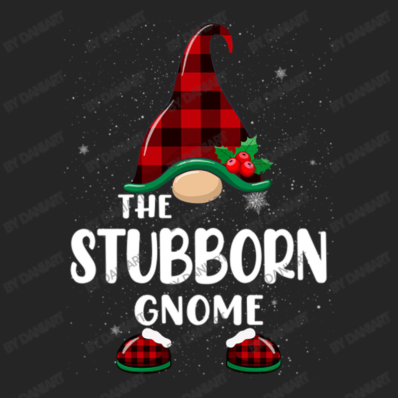 Stubborn Gnome Buffalo Plaid Matching Family Christmas Pajama Funny Gi Unisex Hoodie | Artistshot