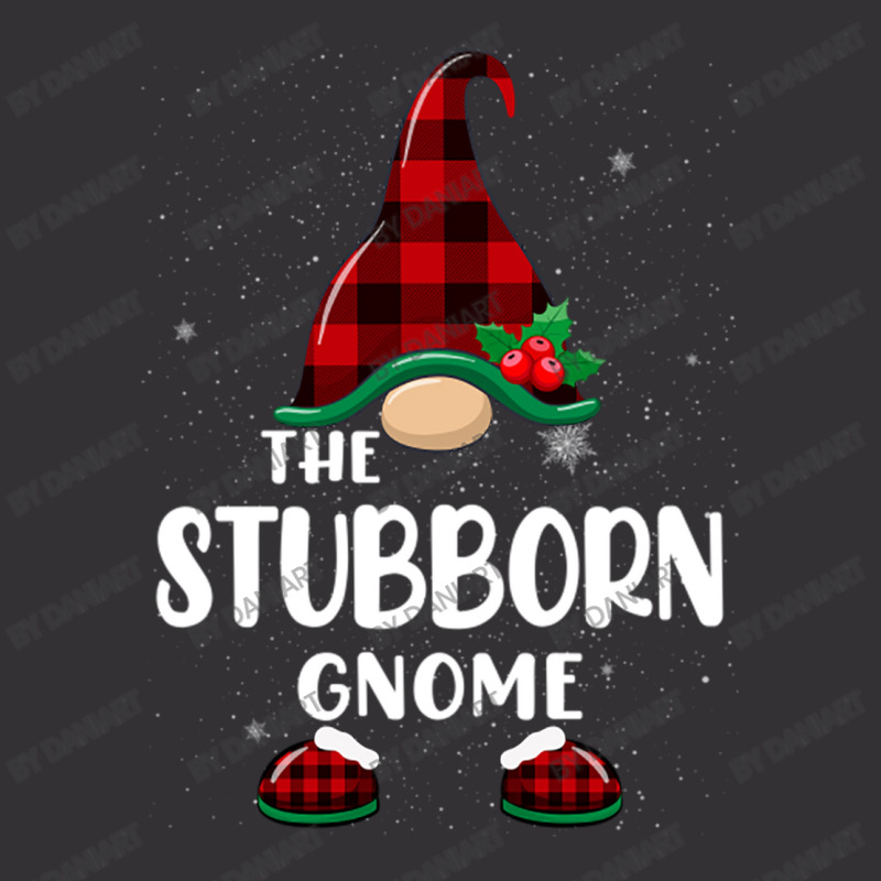 Stubborn Gnome Buffalo Plaid Matching Family Christmas Pajama Funny Gi Vintage Hoodie And Short Set | Artistshot