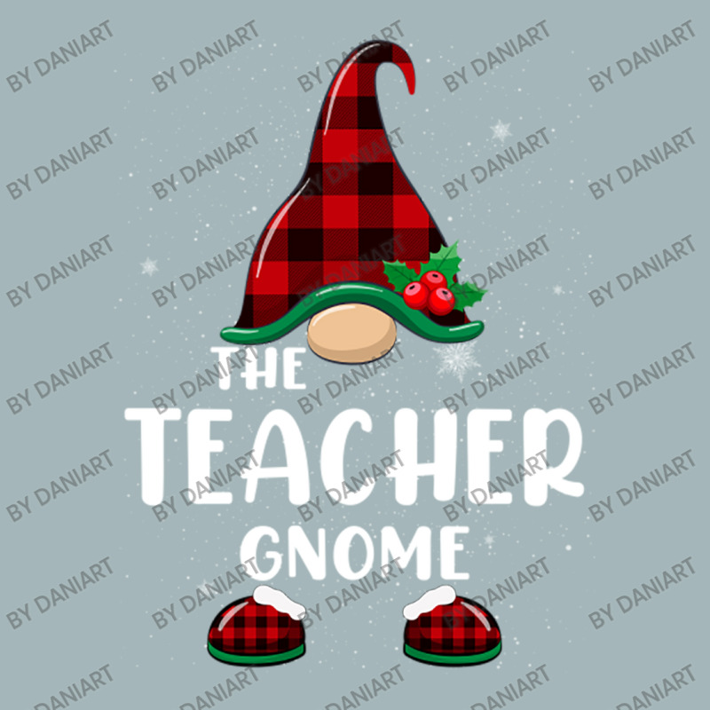 Teacher Gnome Buffalo Plaid Matching Family Christmas Pajama Funny Gif Unisex Sherpa-lined Denim Jacket | Artistshot