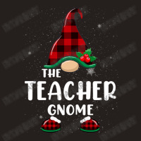 Teacher Gnome Buffalo Plaid Matching Family Christmas Pajama Funny Gif Tank Top | Artistshot