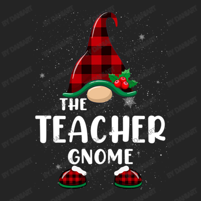 Teacher Gnome Buffalo Plaid Matching Family Christmas Pajama Funny Gif 3/4 Sleeve Shirt | Artistshot