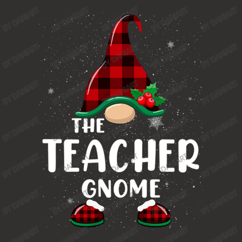 Teacher Gnome Buffalo Plaid Matching Family Christmas Pajama Funny Gif Champion Hoodie | Artistshot