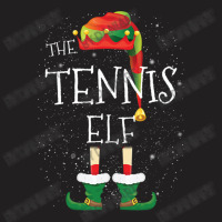 Tennis Elf Family Matching Christmas Group Funny Pajama Gift T-shirt | Artistshot