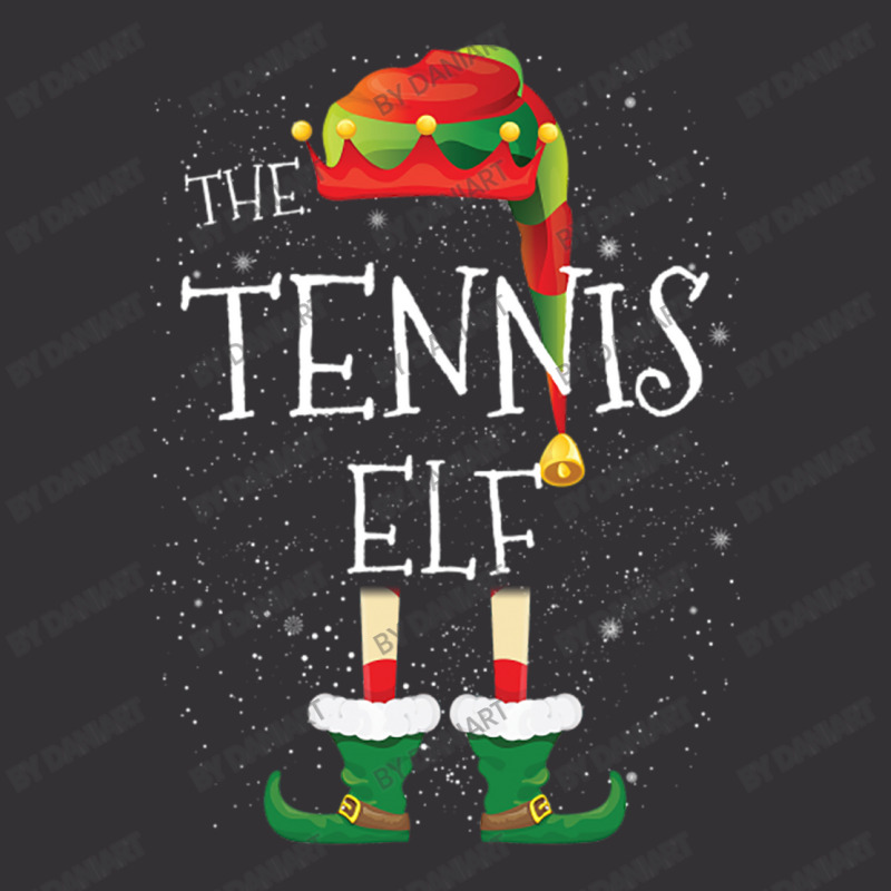 Tennis Elf Family Matching Christmas Group Funny Pajama Gift Vintage Hoodie | Artistshot