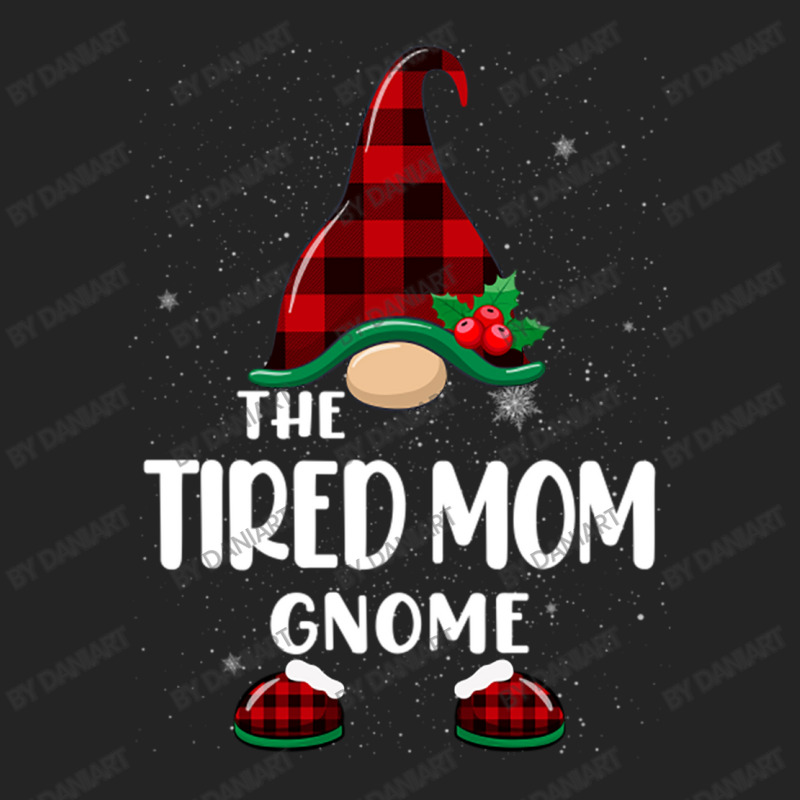 Tired Mom Gnome Buffalo Plaid Matching Family Christmas Pajama Funny G 3/4 Sleeve Shirt | Artistshot