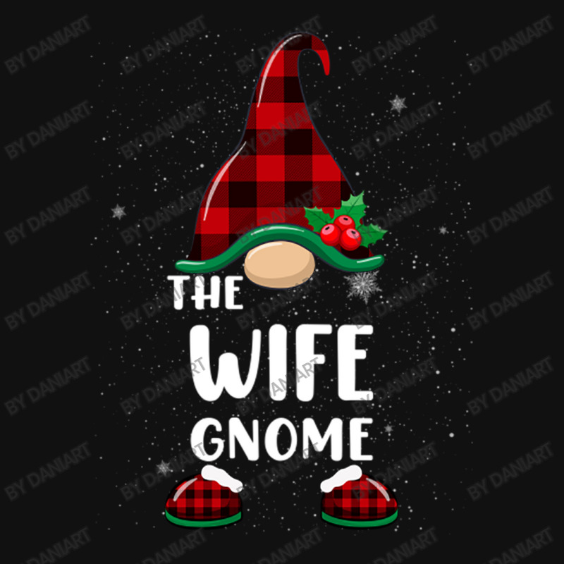 Wife Gnome Buffalo Plaid Matching Family Christmas Pajama Funny Gift Graphic T-shirt | Artistshot