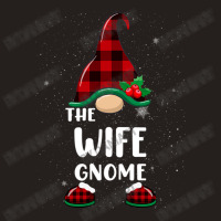 Wife Gnome Buffalo Plaid Matching Family Christmas Pajama Funny Gift Tank Top | Artistshot