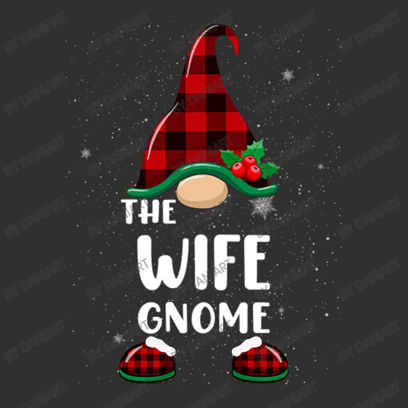 Wife Gnome Buffalo Plaid Matching Family Christmas Pajama Funny Gift Champion Hoodie | Artistshot