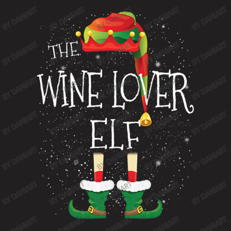 Wine Lover Elf Family Matching Christmas Group Funny Gift T-shirt | Artistshot