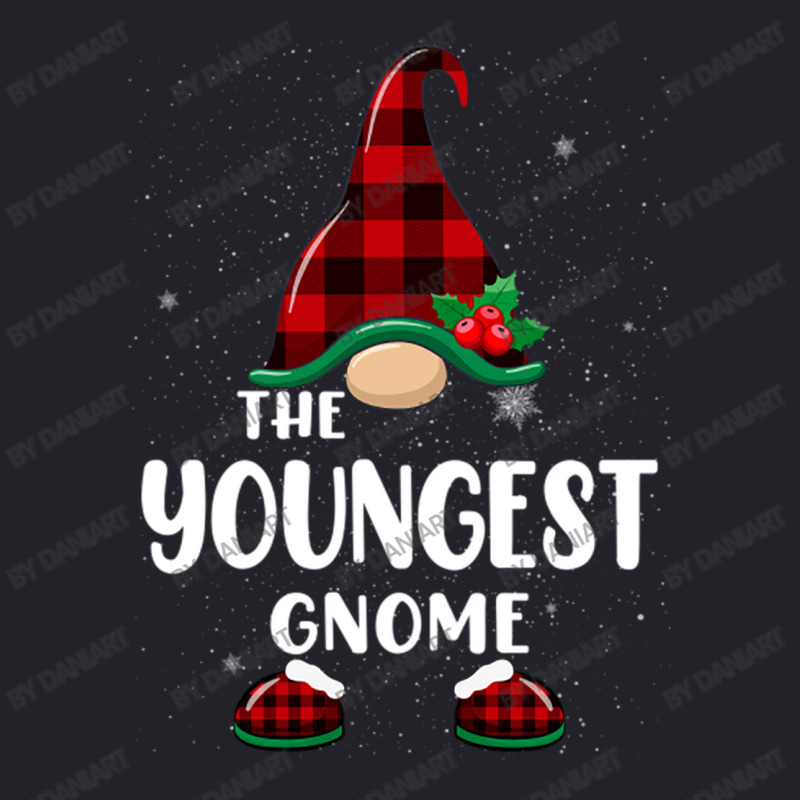 Youngest Gnome Buffalo Plaid Matching Family Christmas Pajama Funny Gi Unisex Sherpa-lined Denim Jacket | Artistshot