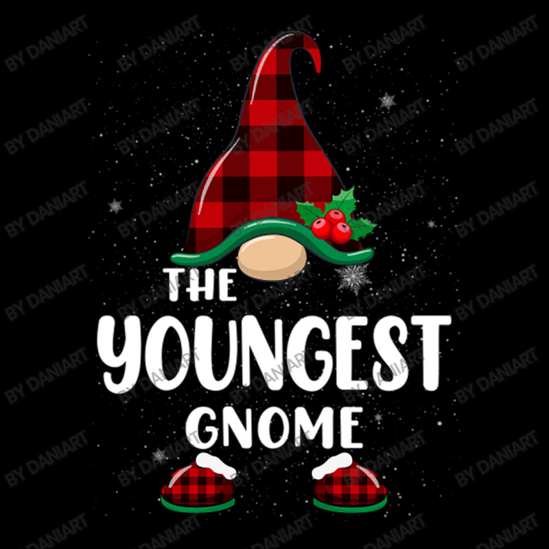 Youngest Gnome Buffalo Plaid Matching Family Christmas Pajama Funny Gi V-neck Tee | Artistshot