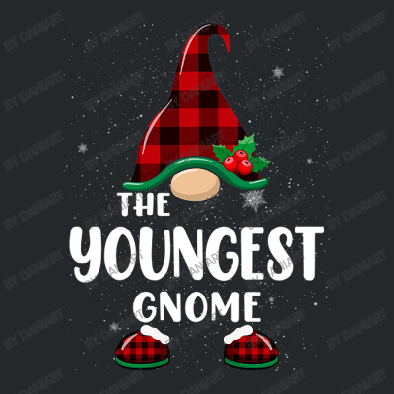 Youngest Gnome Buffalo Plaid Matching Family Christmas Pajama Funny Gi Crewneck Sweatshirt | Artistshot