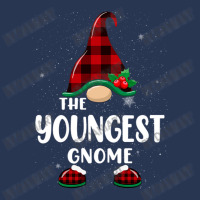 Youngest Gnome Buffalo Plaid Matching Family Christmas Pajama Funny Gi Men Denim Jacket | Artistshot