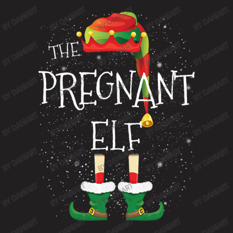 Pregnant Elf Family Matching Christmas Group Funny Pajama Gift T-shirt | Artistshot