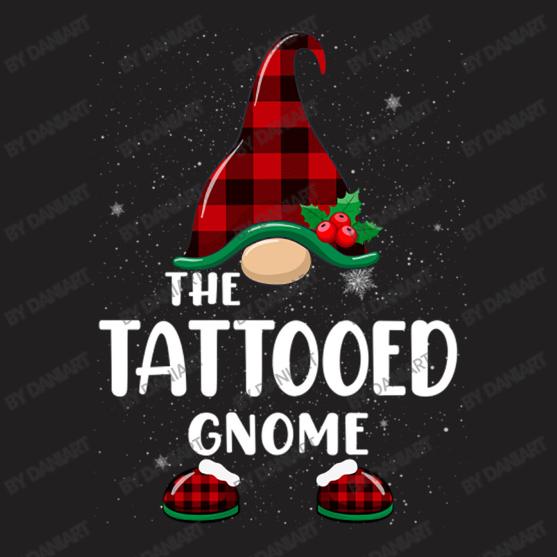 Tattooed Gnome Buffalo Plaid Matching Family Christmas Pajama Funny Gi T-shirt | Artistshot