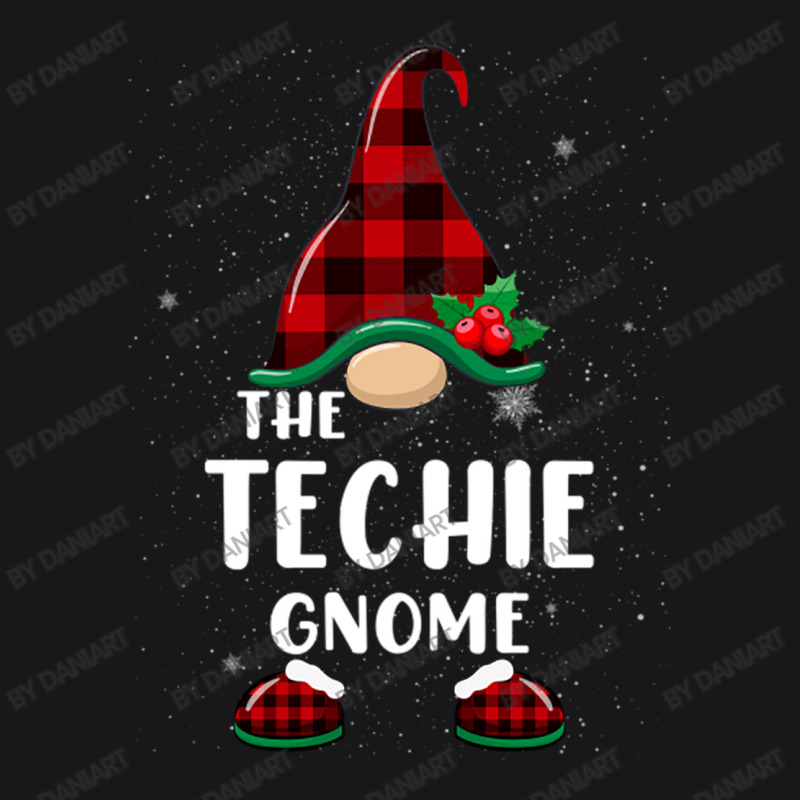 Techie Gnome Buffalo Plaid Matching Family Christmas Pajama Funny Gift Flannel Shirt | Artistshot