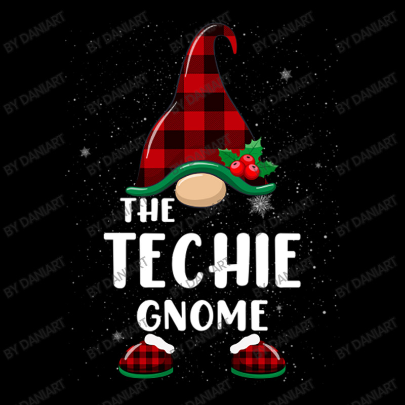 Techie Gnome Buffalo Plaid Matching Family Christmas Pajama Funny Gift Men's Long Sleeve Pajama Set | Artistshot