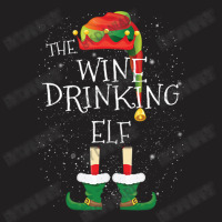 Wine Drinking Elf Family Matching Christmas Group Funny Gift T-shirt | Artistshot