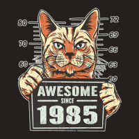 Awesome Since 1985 Cat Vintage 37th Birthday Tank Top | Artistshot