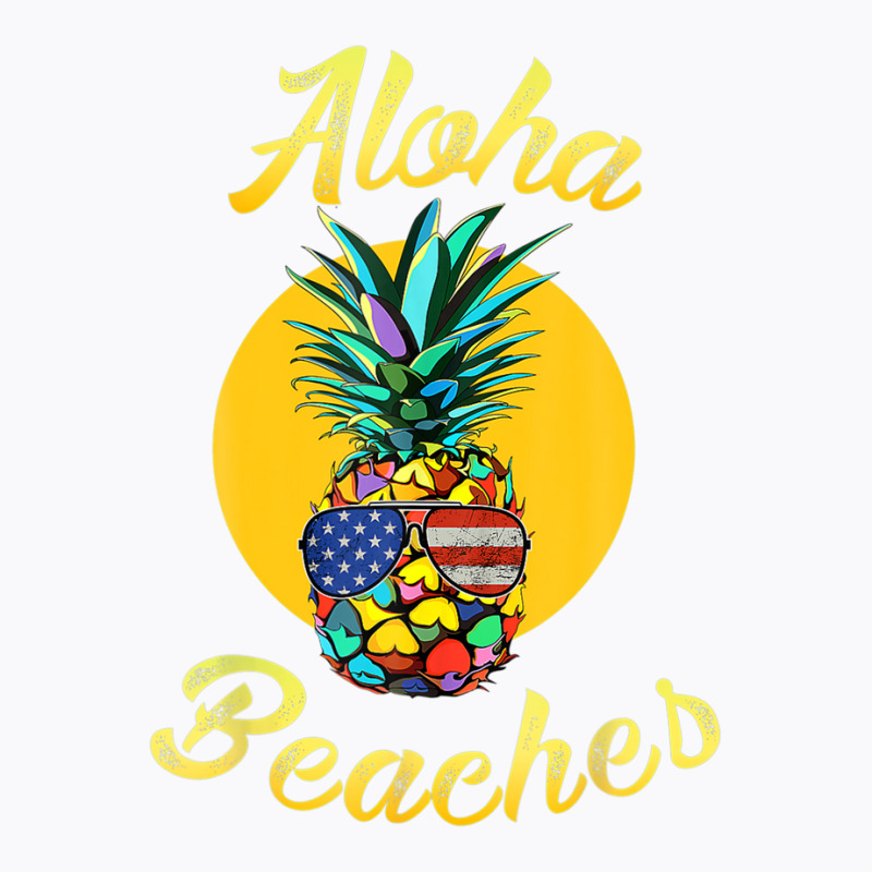 Pineapple Aloha Beaches Rainbow Retro Vintage Hawaiian T-shirt | Artistshot