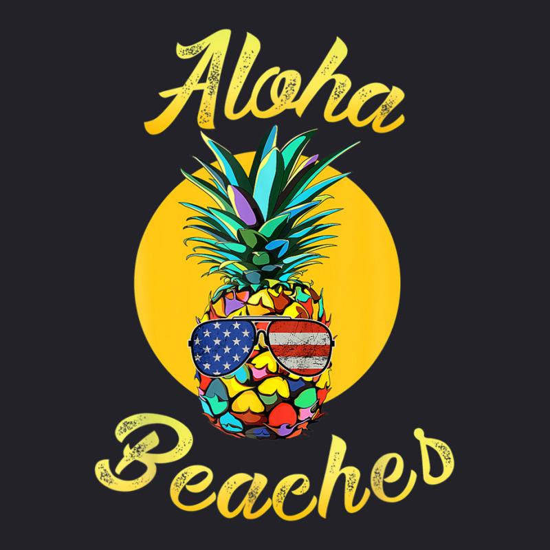 Pineapple Aloha Beaches Rainbow Retro Vintage Hawaiian Unisex Sherpa-lined Denim Jacket | Artistshot