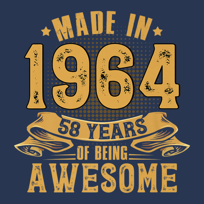 Made-in-1964 - 58 Years Of Being Awesome 58th Birthday Gifts Men Denim Jacket | Artistshot