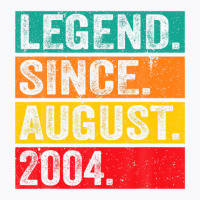 Legend Since August 2004 18th Birthday Retro 18 Years Old T-shirt | Artistshot