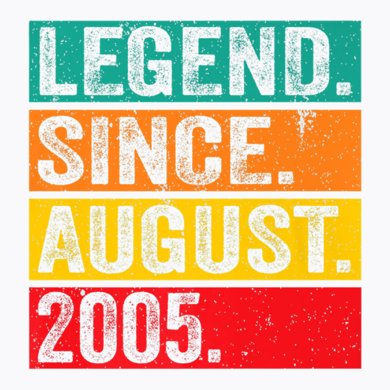 Legend Since August 2005 17th Birthday Retro 17 Years Old T-shirt | Artistshot