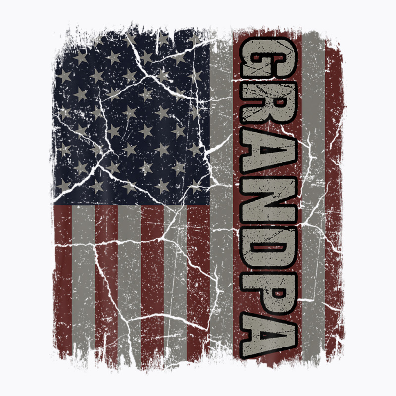 Grandpa American Flag Vintage Father's Day 4th Of July Gift T-shirt | Artistshot