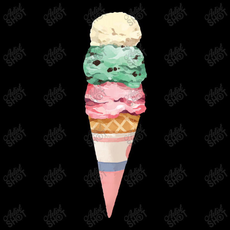 Vanilla Mint Strawberry Ice Cream Cone,three Scoops Adjustable Cap by Buhutani | Artistshot