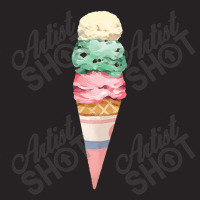 Vanilla Mint Strawberry Ice Cream Cone,three Scoops Vintage Cap | Artistshot