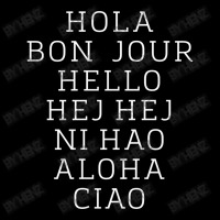 Hello 7 Languages Hola Bonjour Ni Hao Chinese French Italian Fleece Short | Artistshot