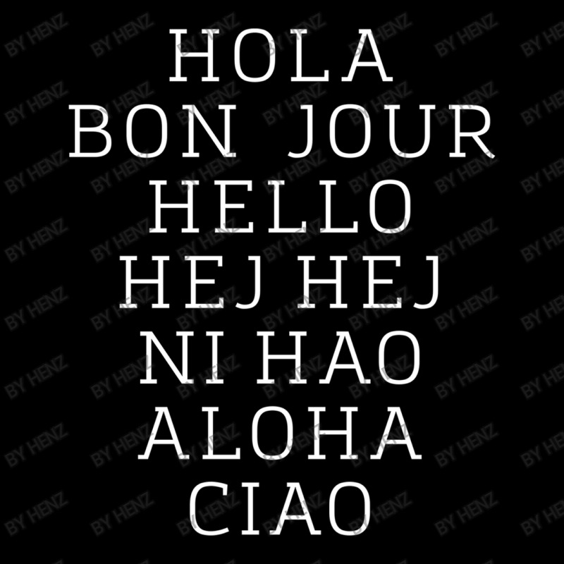 Hello 7 Languages Hola Bonjour Ni Hao Chinese French Italian Fleece Short | Artistshot