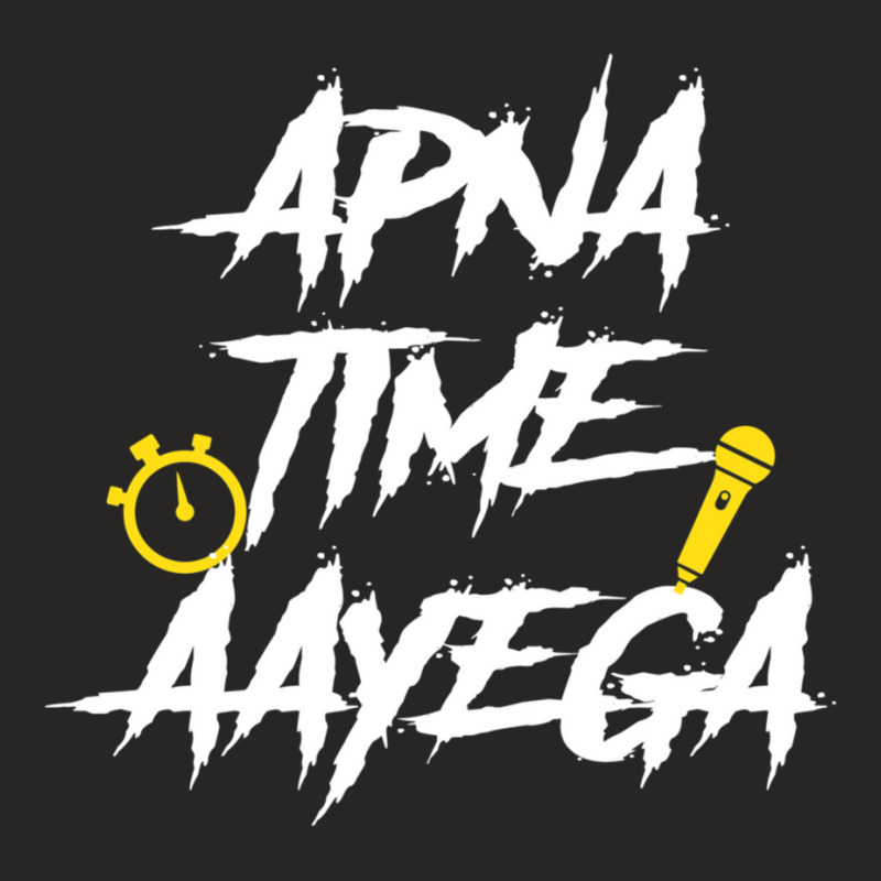 Apna Time Aayega Bollywood Gully Hindi Quote Ladies Fitted T-Shirt by JONNELLENORTONN | Artistshot