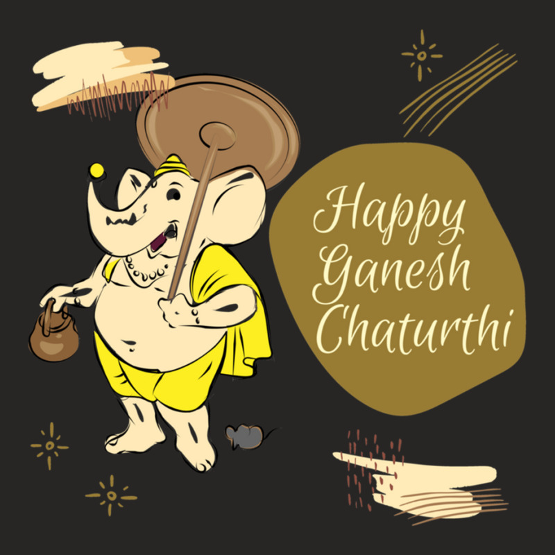 Happy Ganesh Chaturthi Ladies Fitted T-Shirt by JONNELLENORTONN | Artistshot