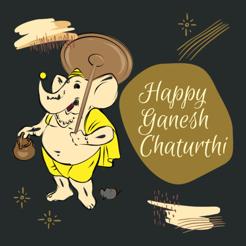 Happy Ganesh Chaturthi Women's Triblend Scoop T-shirt by JONNELLENORTONN | Artistshot