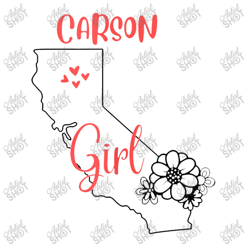 I Love State Of California Flower Outline Carson City Girl Men's T-shirt Pajama Set by tonierich | Artistshot