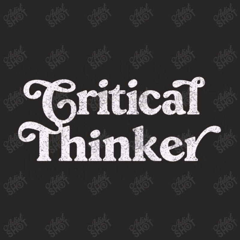 Critical Thinker Typography Design Ladies Fitted T-Shirt by astonimun | Artistshot