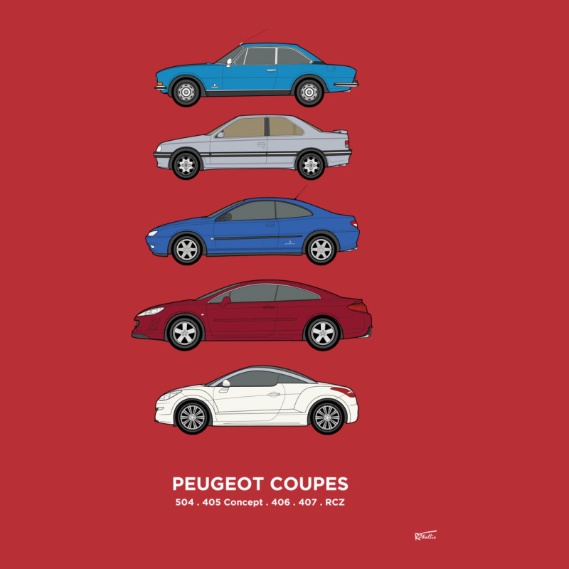 Peu Geot Coupes Classic Car Collection 504 T-Shirt by alcapethaty | Artistshot