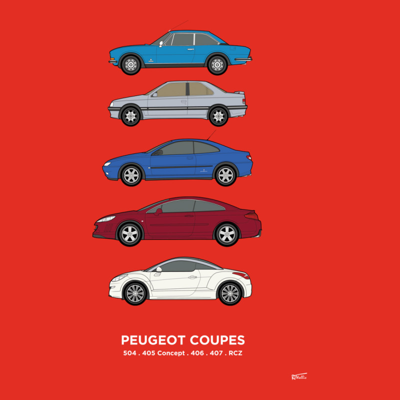 Peu Geot Coupes Classic Car Collection 504 Graphic T-shirt by alcapethaty | Artistshot