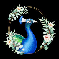 Peacock Bird Portrait T Shirtpeacock In A Floral Gold Wreath Frame T S Unisex Jogger | Artistshot