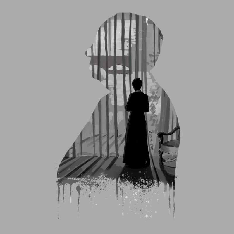 Rebecca Silhouette Illustration T-Shirt by aldeeblariik | Artistshot