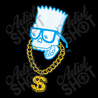 The Simpsons Bart Simpson Skull Bling V-neck Cropped Hoodie | Artistshot