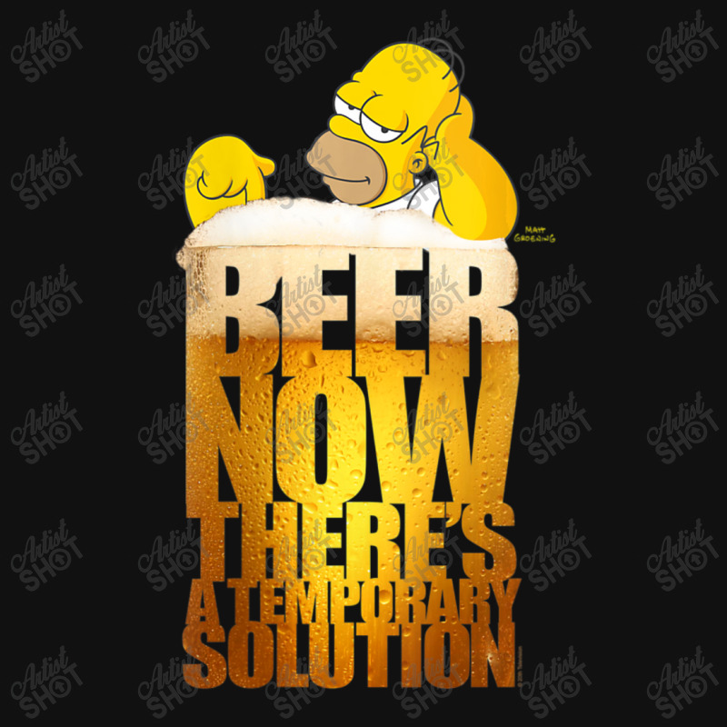 The Simpsons Homer Simpson Beer Thereâ€™s A Temporary Solution V- Graphic T-shirt by nettiemoodyrjn | Artistshot