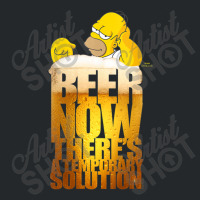 The Simpsons Homer Simpson Beer Thereâ€™s A Temporary Solution V- Crewneck Sweatshirt | Artistshot