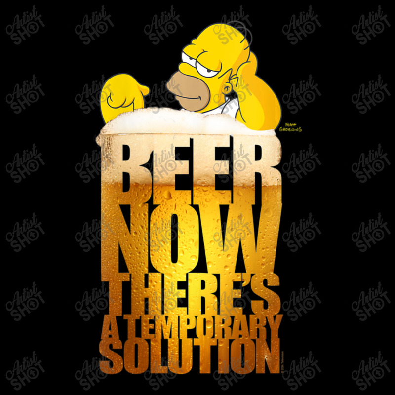 The Simpsons Homer Simpson Beer Thereâ€™s A Temporary Solution V- Zipper Hoodie by nettiemoodyrjn | Artistshot