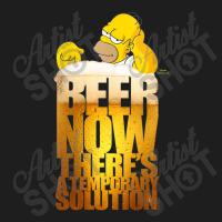 The Simpsons Homer Simpson Beer Thereâ€™s A Temporary Solution V- Classic T-shirt | Artistshot